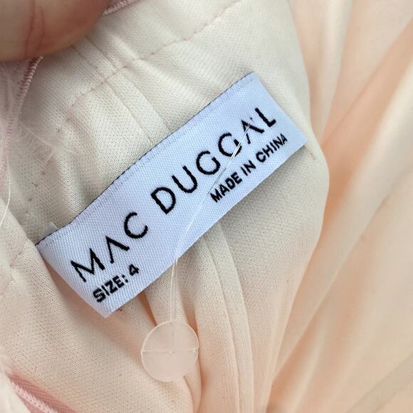 Mac Duggal 20557 Feather Strapless Tulle Ombre Dress Princess Gown - Picture 3 of 6